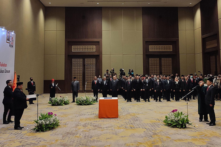 Ketua Badan Pengawas Pemilihan Umum (Bawaslu) Rahmat Bagja melantik Ichsan Fuady Sebagai Sekretaris Jenderal (Sekjen) Bawaslu. Ichsan sebelumnya menjabat sebagai Inspektur Utama Bawaslu.