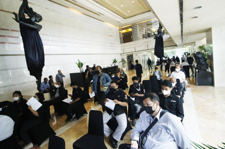 Vaksinasi tersebut digelar dalam rangka Journalist Day 2023 yang diselenggarakan pada hari ini hingga Selasa, 21 Februari 2023.