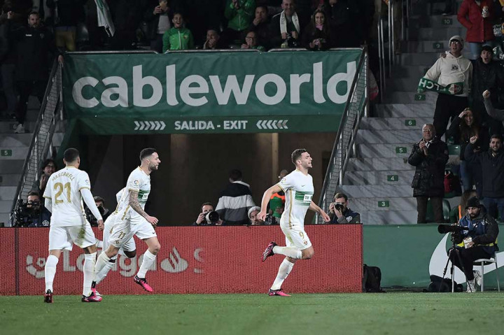 Berselang dua menit kemudian, Elche menggandakan keunggulan. Kali ini giliran Lucas Boye yang menjadi pencetak gol melalui sepakan kaki kanannya dari luar kotak penalti.