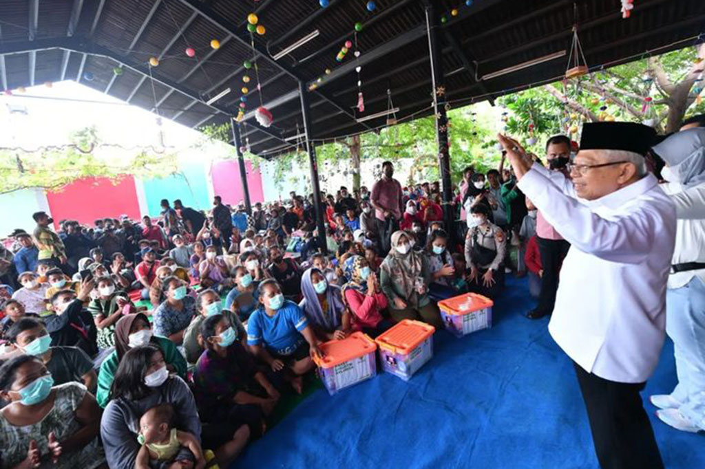 Terkait masalah evakuasi korban terdampak kebakaran, Ma'ruf Amin mengatakan tidak ada masalah.