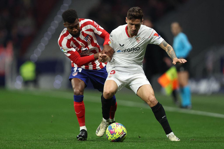 Pesta tujuh gol terjadi saat Atletico Madrid menghajar Sevilla 6-1 dalam lanjutan pekan ke-24 Liga Spanyol di Stadion Wanda Metropolitano pada Minggu, 5 Maret 2023 dini hari WIB.