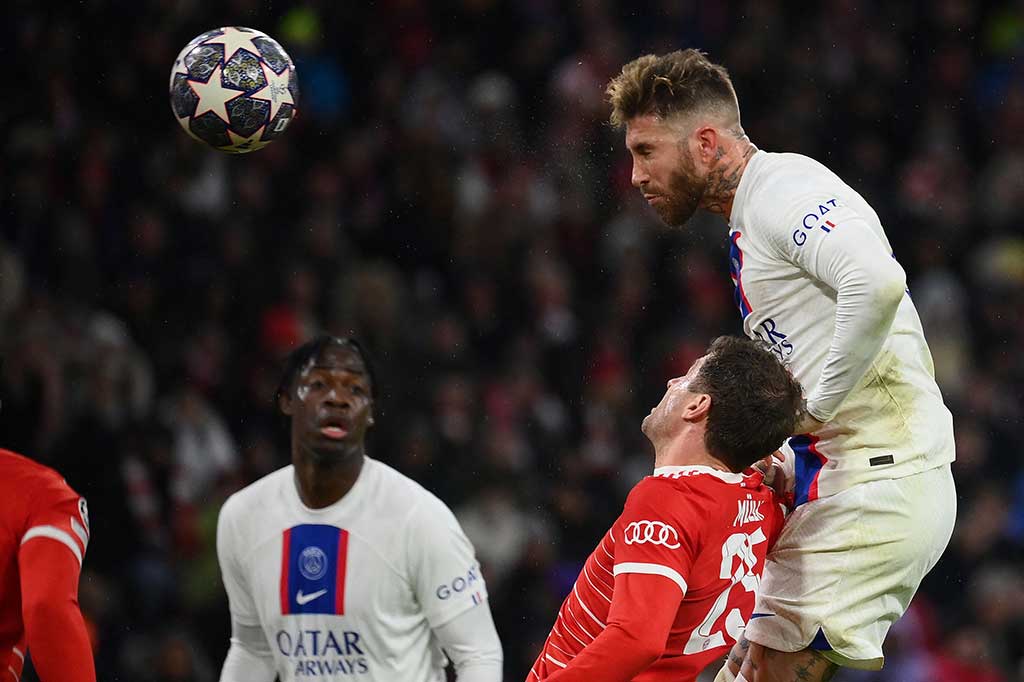 Bek tengah PSG Sergio Ramos memiliki peluang untuk menyamakan kedudukan dua menit kemudian, tetapi sundulannya berhasil digagalkan oleh Sommer.