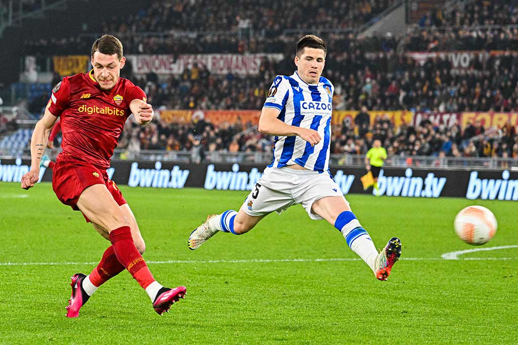 Roma nyaris menambah keunggulan pada menit ke-67. Gianluca Mancini memberikan umpan panjang ke Andrea Belotti yang ditempel Igor Zubeldia. Namun, tendangannya di kotak penalti masih menghantam tiang gawang.