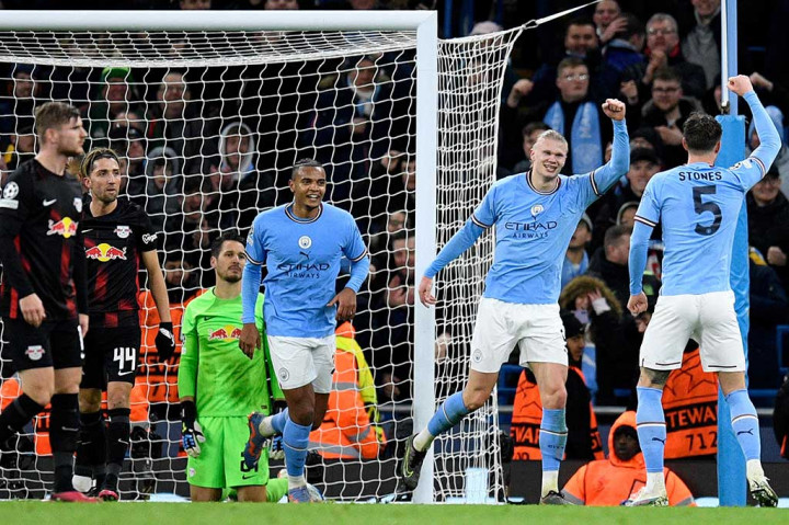 Haaland sukses mencetak gol keempatnya pada menit ke-54. Sebuah sepak pojok dari sayap kanan diteruskan Haaland dengan tandukan. Blaswich sukses menepis bola, tetapi kemudian menimbulkan kemelut kecil di depan gawang. Bola kemudian disambar Haaland sepakan kaki kiri dari jarak dekat. RB Leipzig tertinggal 0-5.