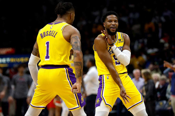 Los Angeles Lakers melompat ke posisi sembilan klasemen NBA Wilayah Barat dari sebelumnya di peringkat 12 usai mengalahkan New Orleans Pelicasn dengan skor 123-108 dalam laga NBA di Smoothie King Center Lousiana, Rabu, 15 Maret 2023 WIB.