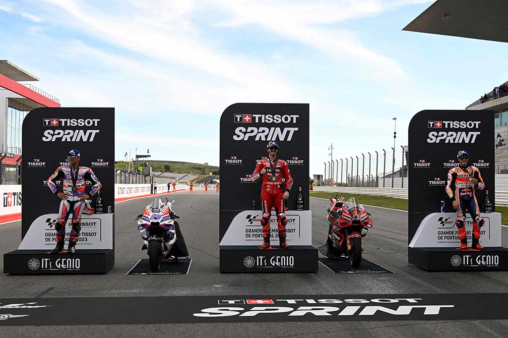 Bagnaia menjadi yang tercepat setelah mencatatkan total waktu 19 menit 52,862 detik atau lebih cepat 0,307 detik atas Jorge Martin yang finis di peringkat kedua. Sementara itu Marquez berada di urutan ketiga, disusul Jack Miller dan Maverick Vinales.