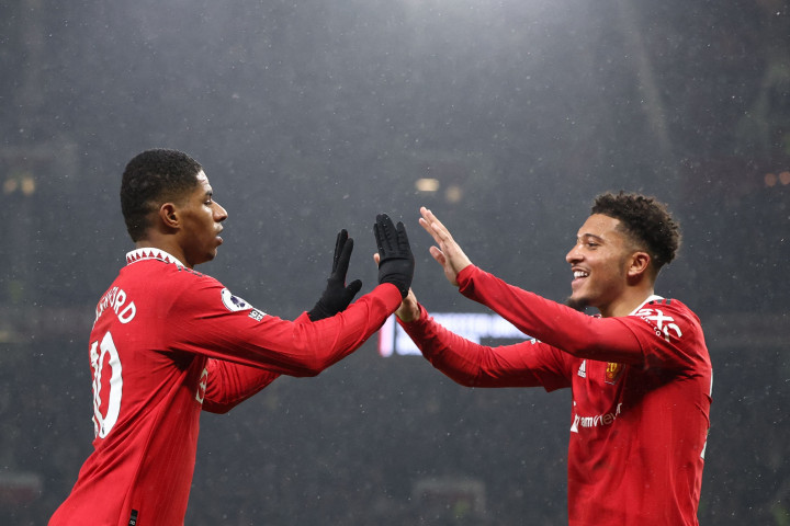 Setan Merah membuka keunggulan pada menit ke-27. Marcus Rashford dengan muda melesakkan gol setelah menerima bola umpan sundulan dari Marcel Sabitzer. Skor 1-0 bertahan hingga jeda.