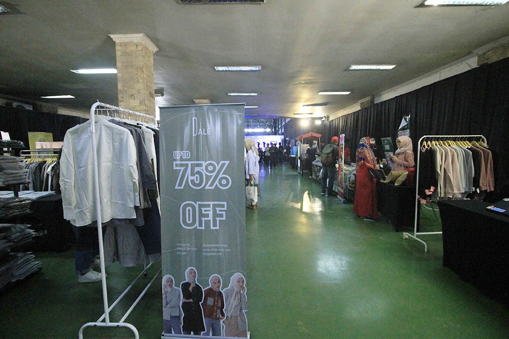 Suasana Festival Ramadan di Lobby 3 Media Indonesia, Kompleks Media Group, Kedoya, Jakarta Barat, Rabu 12 April 2023.