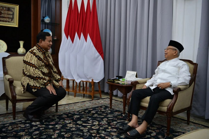 Dalam keterangan video yang diterima di Jakarta, Rabu, Ma'ruf Amin menerima kedatangan Prabowo dan Dudung secara terpisah usai bersilaturahmi dengan keluarganya di Banten dan Cimanggis.