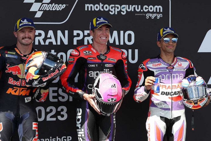 Tepat di belakang Espargaro ditempati pembalap Red Bull KTM Jack Miller dengan selisih waktu 0,221 detik. Sementara pembalap Ducati Jorge Martin meraih posisi ketiga dengan selisih 0,224 detik.