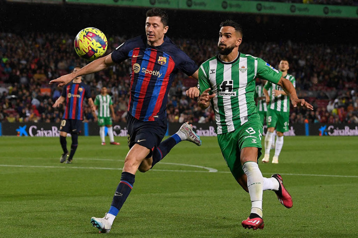 Barcelona pesta gol saat menghajar Real Betis 4-0 dalam lanjutan pekan ke-32 Liga Spanyol di Camp Nou pada Minggu, 30 April 2023 dini hari WIB.