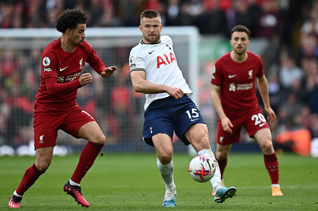 Gol larut dari Diogo Jota jadi penentu kemenangan Liverpool atas Tottenham Hotspur dengan skor 4-3 pada pekan ke-34 Liga Inggris di Stadion Anfield, Liverpool, Minggu, 30 April 2023.