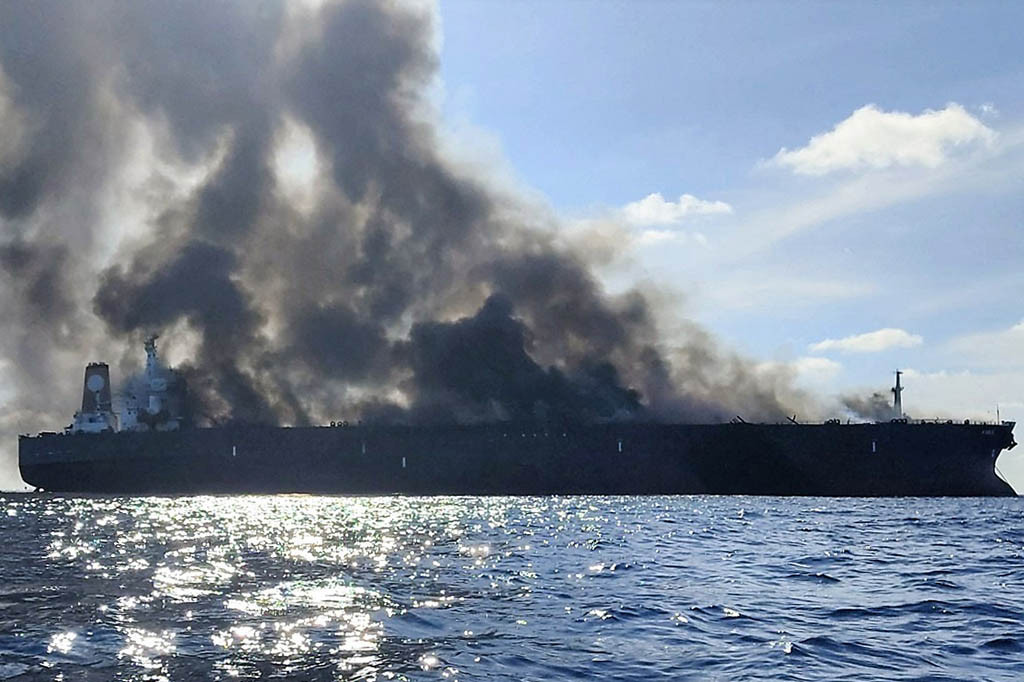 Otoritas Singapura mengidentifikasi kapal itu sebagai MT Pablo.