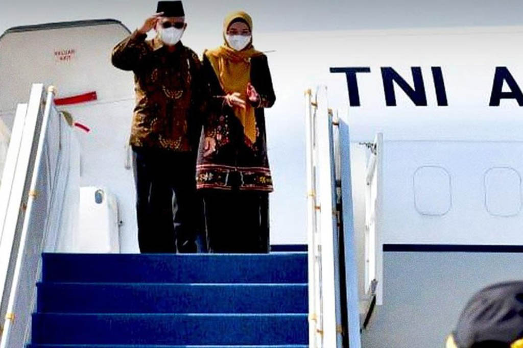 Hari ini Wapres Ma’ruf Amin didampingi Ibu Hj. Wury Ma’ruf Amin, Rabu, 10 Mei 2023, bertolak ke Provinsi Maluku Utara dalam rangka melaksanakan serangkaian kunjungan kerja di Ternate dan Tidore.