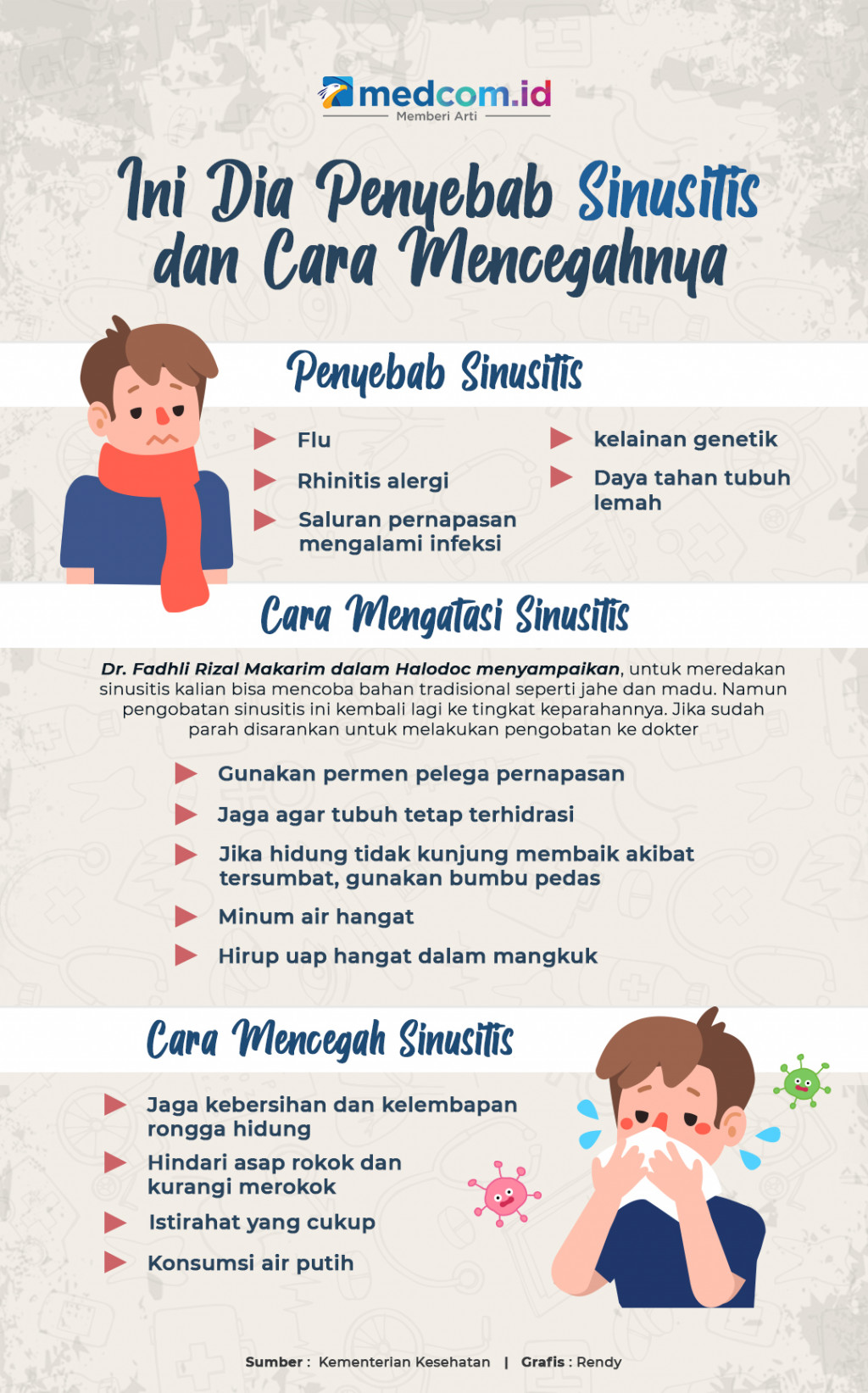 Ini Dia Penyebab Sinusitis dan Cara Mencegahnya
