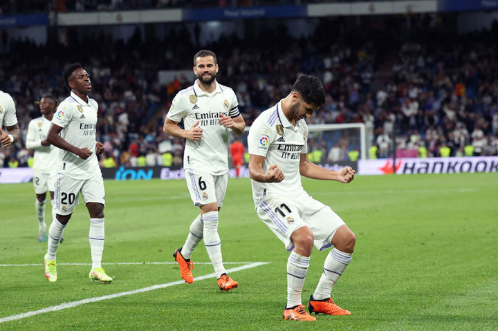 Real Madrid sukses memecah kebuntuan pada menit ke-70. Mendapat umpan dari Lucas Vazquez, Asensio melepas tembakan kaki kiri dari luar kotak penalti yang gagal dibendung David Soria. Skor menjadi 1-0.