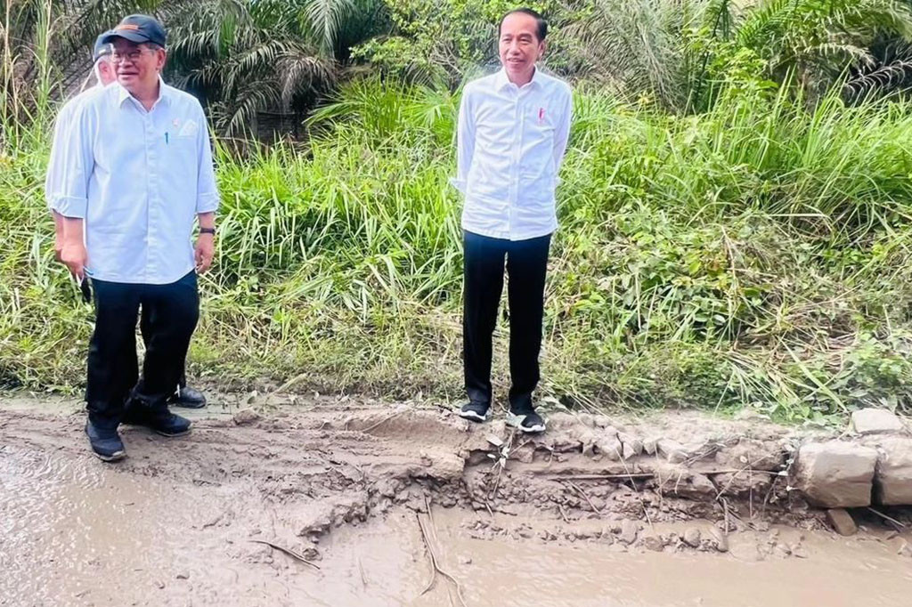 “Jalan kabupaten, nah ini banyak yang rusak, dari 33.000 kilometer di Sumatra Utara, yang rusak kira-kira 13.000 kilometer, salah satunya ini yang kita lihat di Labuhanbatu Utara,” ungkapnya.