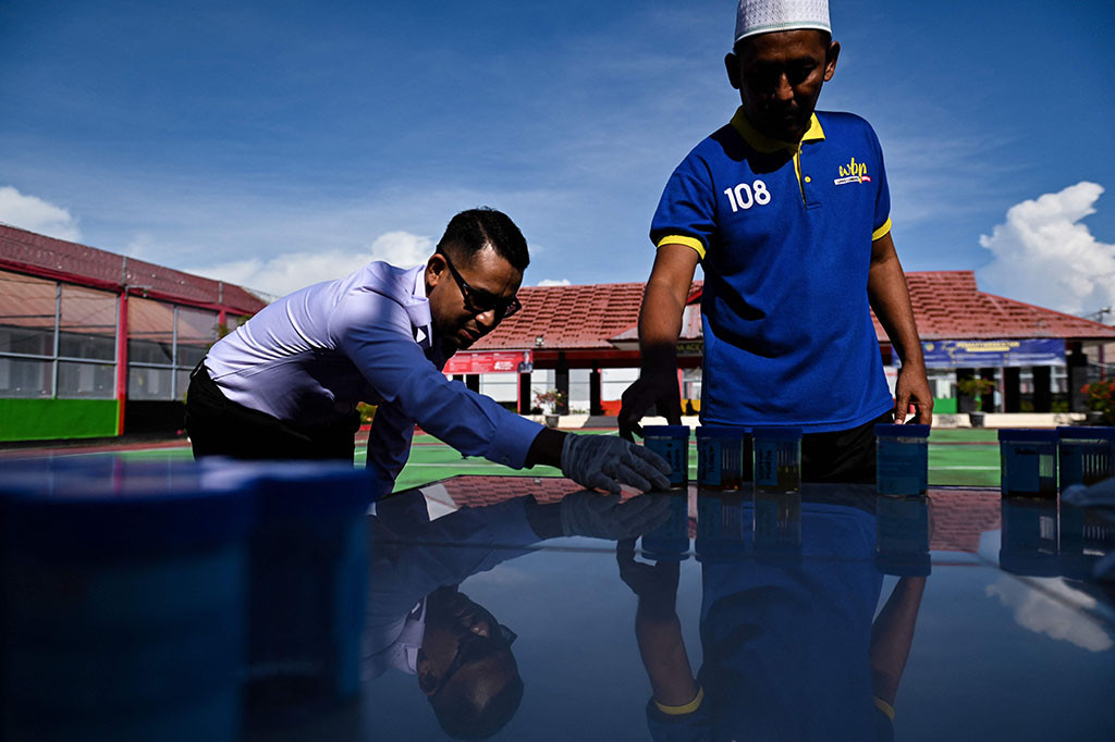 Apel ditandai penandatanganan Deklarasi Zero Halinar. Apel dirangkai dengan pemeriksaan urine petugas dan warga binaan yang dipilih secara acak untuk mengecek apakah mereka menggunakan narkoba atau tidak.