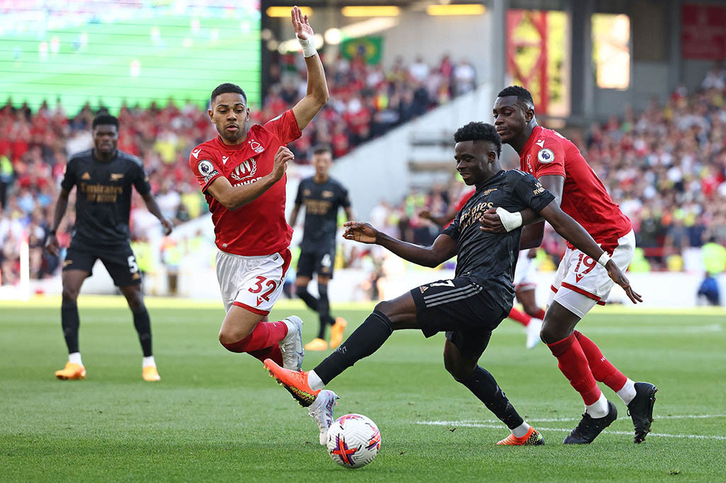 Pada menit ke-60, Arsenal membuat sebuah peluang berbahaya melalui tendangan Bukayo Saka. Sayangnya percobaannya masih bisa digagalkan oleh kiper Nottingham, Keylor Navas.