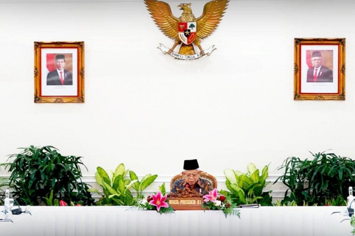 Sebagai Ketua Tim Nasional Percepatan Penanggulangan Kemiskinan (TNP2K) sekaligus koordinator pelaksana Inpres nomor 4 Tahun 2022 tentang Percepatan Penghapusan Kemiskinan Ekstrem, Wapres K.H. Ma'ruf Amin memimpin rapat pleno tingkat menteri di Istana Wapres, Jl. Medan Merdeka Selatan No.6 Jakarta Pusat, Rabu, 24 Mei 2023.