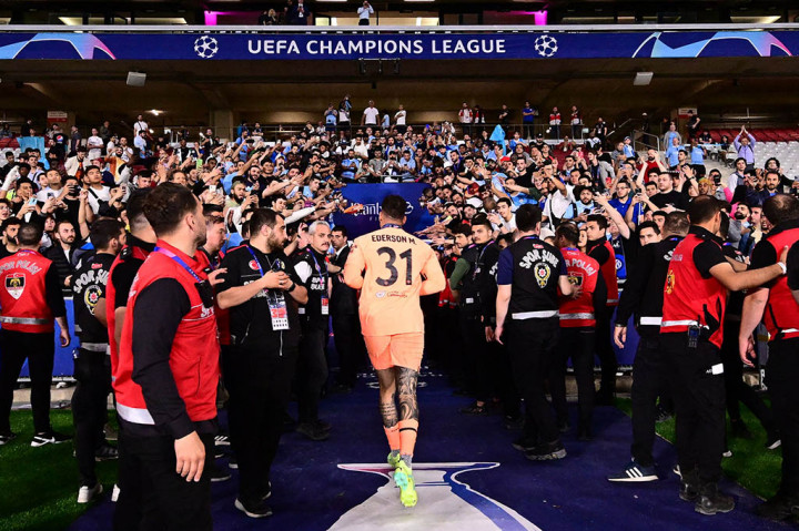 Menjelang berakhirnya babak kedua, Inter memiliki dua peluang emas melalui sundulan Lukaku serta Robin Gosens, akan tetapi kedua upaya tersebut sehingga skor 1-0 untuk keunggulan Manchester City tetap bertahan.