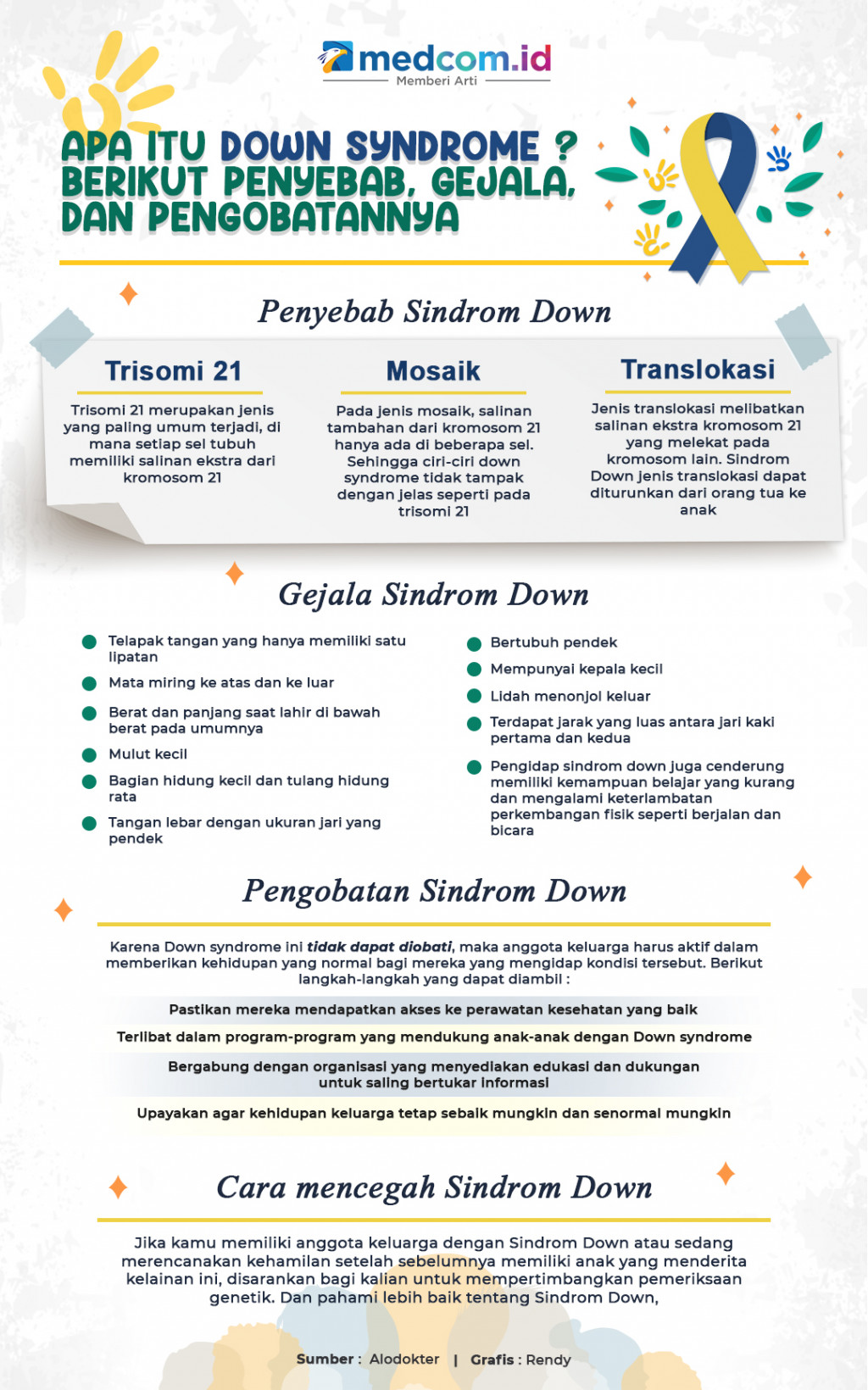 Apa itu Down Syndrome? Berikut Penyebab, Gejala, dan Pengobatannya