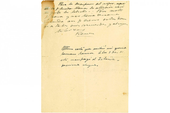 Surat itu menyertakan catatan tulisan tangan yang ditambahkan oleh penerima: 