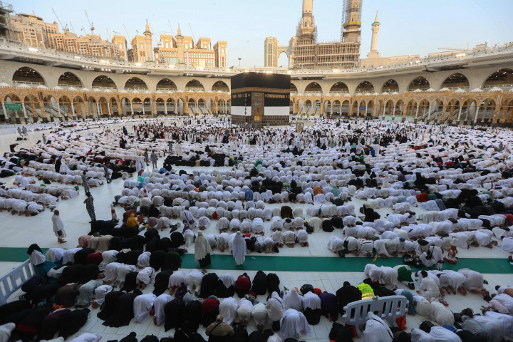 Suasana salat Iduladha di Masjidil Haram, Mekah, Arab Saudi. AFP PHOTO/SPA