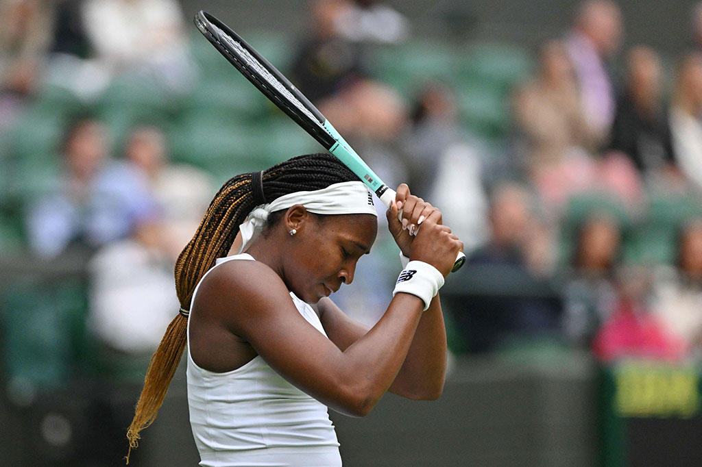 Coco Gauff tersingkir dari Wimbledon pada hari pertama turnamen pada Senin, 3 Juli 2023 waktu setempat.