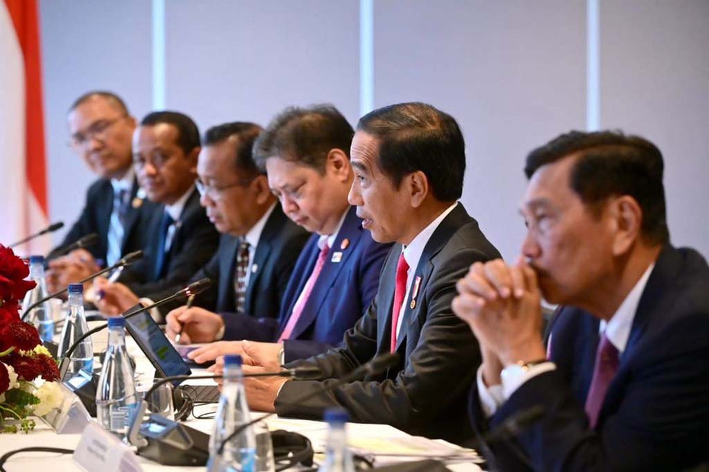 Presiden Joko Widodo menghadiri rangkaian pertemuan Annual Leaders’ Meeting (ALM) di Taronga Center, Sydney, pada Selasa, 4 Juli 2023. Presiden menyebut perkembangan kerja sama antara Indonesia dan Australia telah berkembang baik.