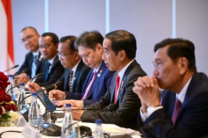 Presiden Joko Widodo menghadiri rangkaian pertemuan Annual Leaders’ Meeting (ALM) di Taronga Center, Sydney, pada Selasa, 4 Juli 2023. Presiden menyebut perkembangan kerja sama antara Indonesia dan Australia telah berkembang baik.