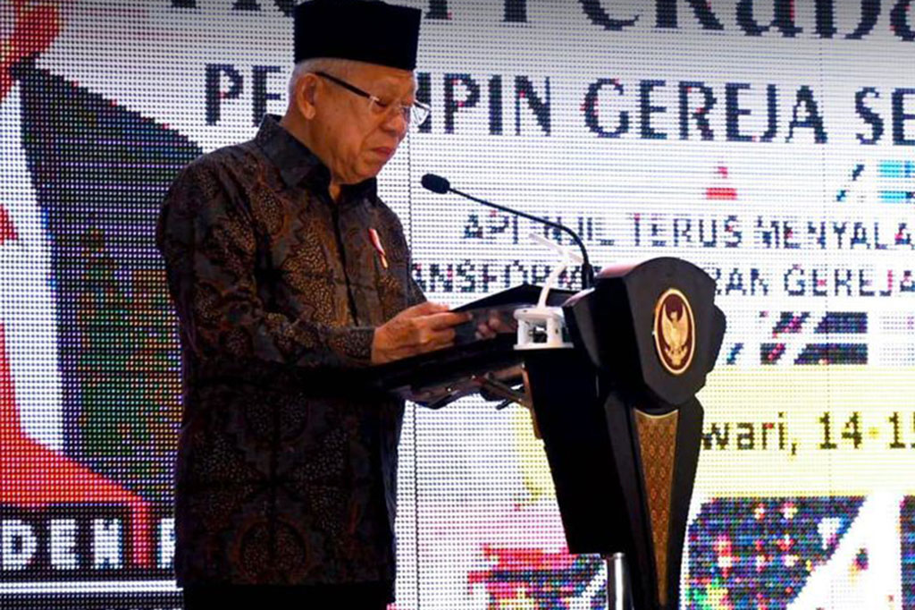 Wakil Presiden Ma'ruf Amin mengajak pimpinan Sinode, Persekutuan Gereja-Gereja Papua (PGGP) ikut merumuskan strategi besar pembangunan Papua. 