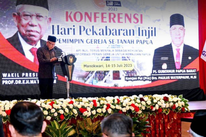 Wapres meminta agar pemikiran Gereja hendaknya sejalan dengan desain besar pemerintah, yang disebut Rencana Induk Percepatan Pembangunan Papua Tahun 2022 2041. Selain itu, Wapres juga menekankan kembali, pentingnya keserasian antara sayap pendekatan birokrasi pemerintah, dengan sayap pendekatan kultural dan keagamaan.