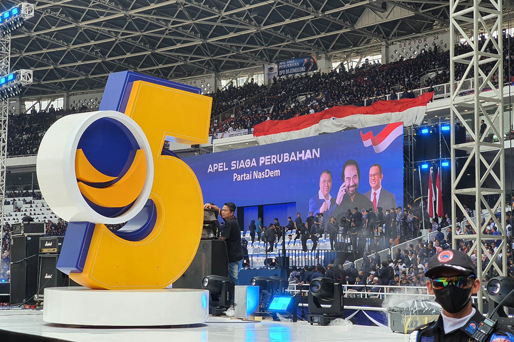 Para peserta yang hadir tersebut sempat meneriakkan