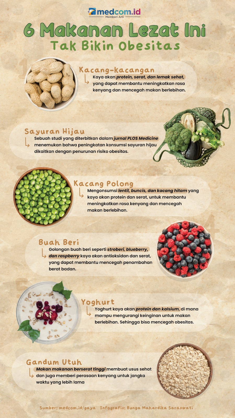 6 Makanan Lezat ini tak Bikin Obesitas