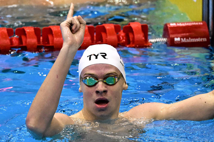 Marchand memenangkan medley individu 400m pada malam pembukaan kompetisi dalam waktu yang memecahkan rekor.