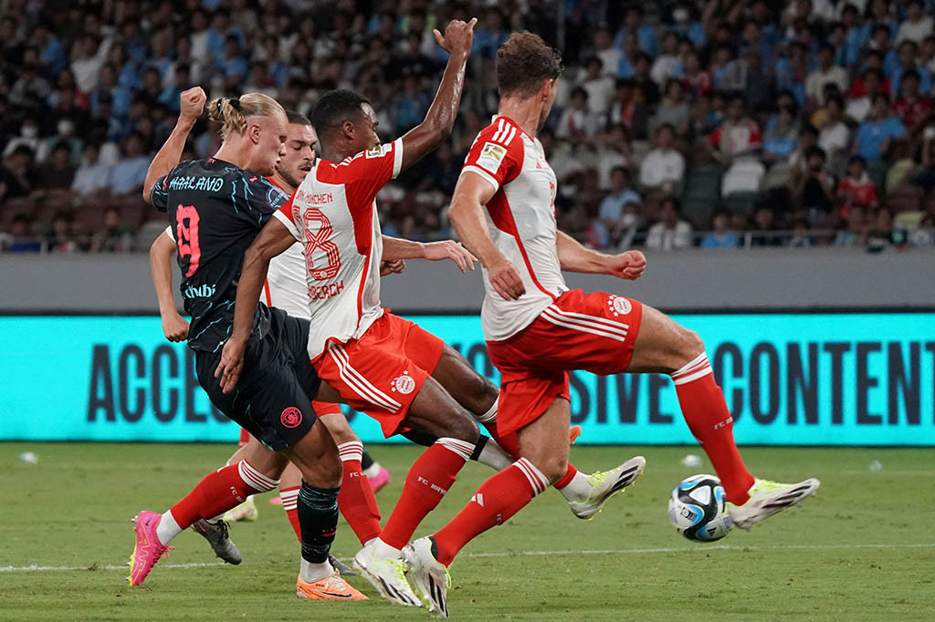 Gol dari James McAtee dan Aymeric Laporte memberi Manchester City kemenangan 2-1 atas Bayern Munich pada hari Rabu, 26 Juli 2023 dan mengamankan kemenangan kedua juara Eropa dari tur pramusim di Jepang.