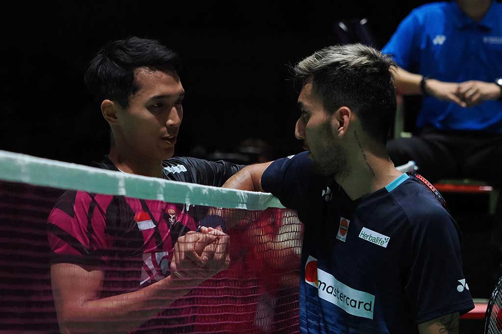 Jojo, sapaan akrab Jonatan Christie harus bermain tiga set untuk melaju ke partai puncak dengan skor 21-15, 13-21, dan 21-16.