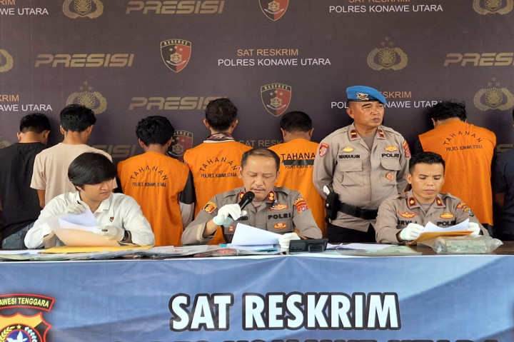 Kepolisian Resor (Polres) Konawe Utara (Konut) melalui Unit Tipidter Satuan Reserse Kriminal (Sat Reskrim) di Sulawesi Tenggara (Sultra) melaksanakan Press Release Tindak Pidana bidang Minyak
dan Gas Bumi (Migas), Senin, 31 Juli 2023 sekira pukul 13.00 WITA.