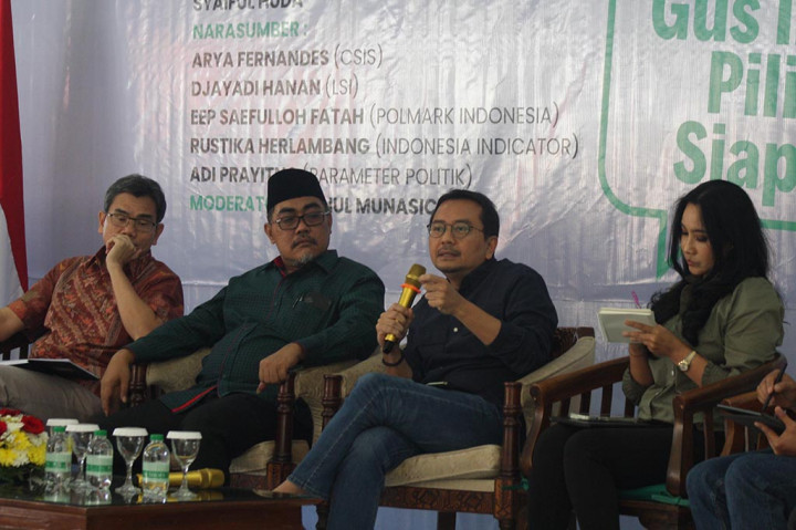 Penegasan itu disampaikan Gus Jazil saat menjadi narasumber pada kegiatan Talk Show PKB Mendengar dengan tema 'Gus Muhaimin pilih siapa?'.