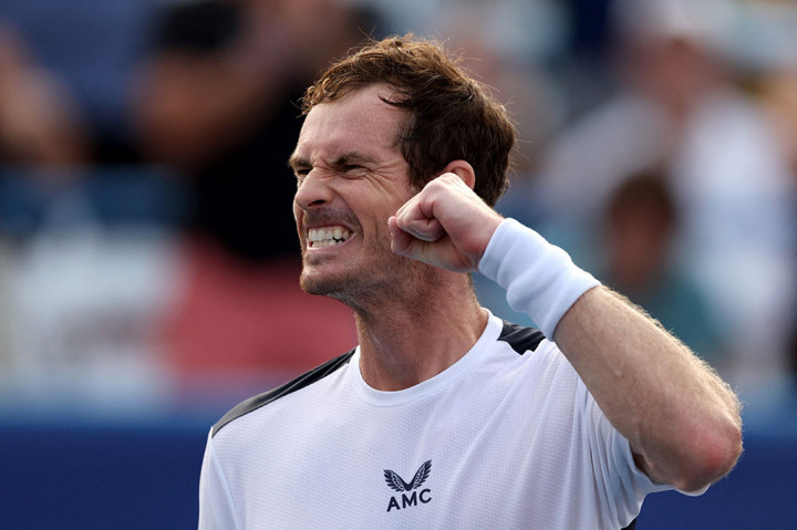 Andy Murray meraih kemenangan 7-6 (7/5), 6-4 atas Brandon Nakashima di turnamen lapangan keras ATP di Washington pada Rabu, 2 Agustus 2023 waktu setempat.