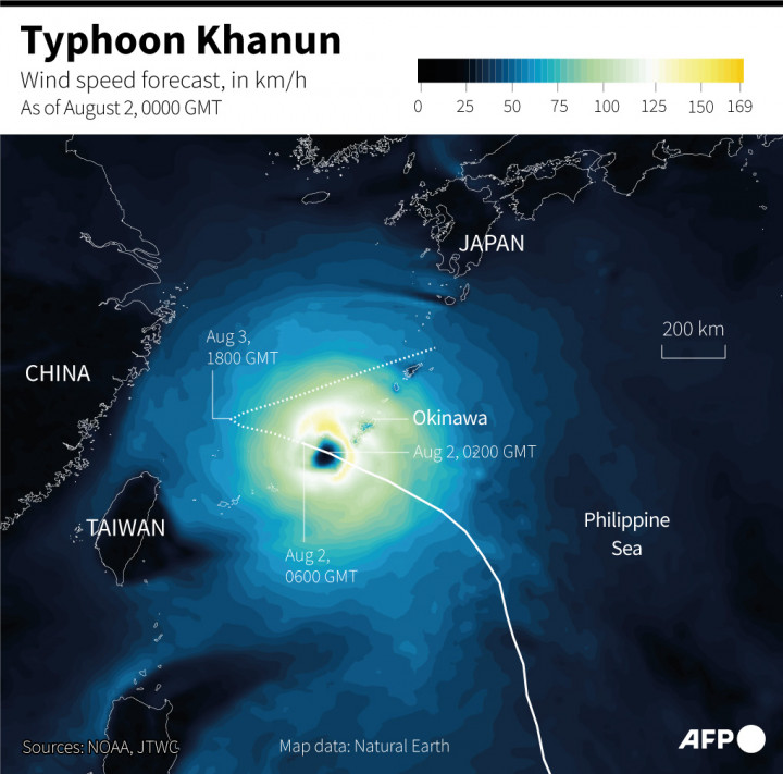 Topan Khanun, musim keenam, diperkirakan akan melambat di Laut China Timur namun tetap berkekuatan besar.