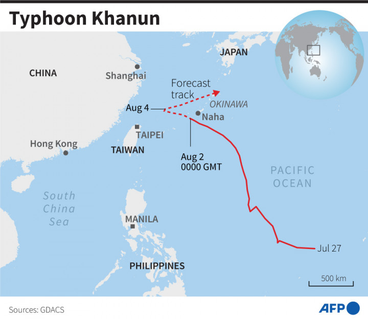 Saat topan diperkirakan terus melanda Okinawa dengan badai dan gelombang tinggi pada Kamis dan seterusnya, Badan Meteorologi Jepang mengatakan topan itu juga akan berdampak di wilayah barat daya pulau utama Kyushu jika berubah haluan menuju timur.