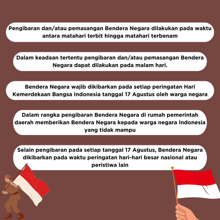 Begini Aturan Pemasangan Bendera Merah Putih Jelang 17 Agustus