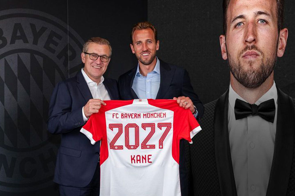 Kapten Inggris Harry Kane telah menandatangani kontrak empat tahun dengan Bayern Munich hingga 2027, juara Jerman mengumumkan pada hari Sabtu, 12 Agustus 2023.
