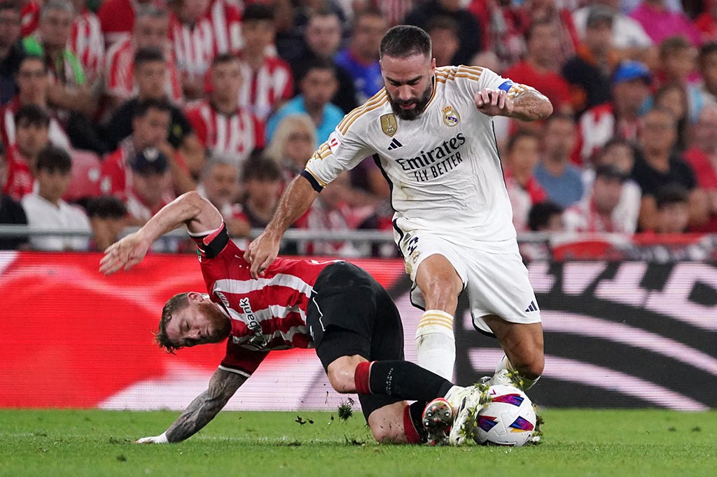 Real Madrid mengawali LaLiga 2023/2024 dengan kemenangan 2-0 di kandang Athletic Bilbao yang digelar di San Mames Barria pada Minggu, 13 Agustus 2023 dini hari WIB.