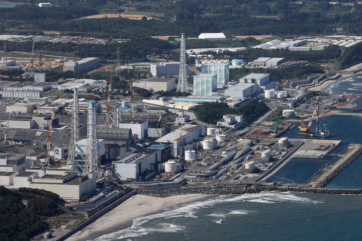 Gambar udara menunjukkan Pembangkit Listrik Tenaga Nuklir (PLTN) Fukushima Daiichi milik TEPCO, di Okuma, prefektur Fukushima, Jepang, Kamis, 24 Agustus 2023.