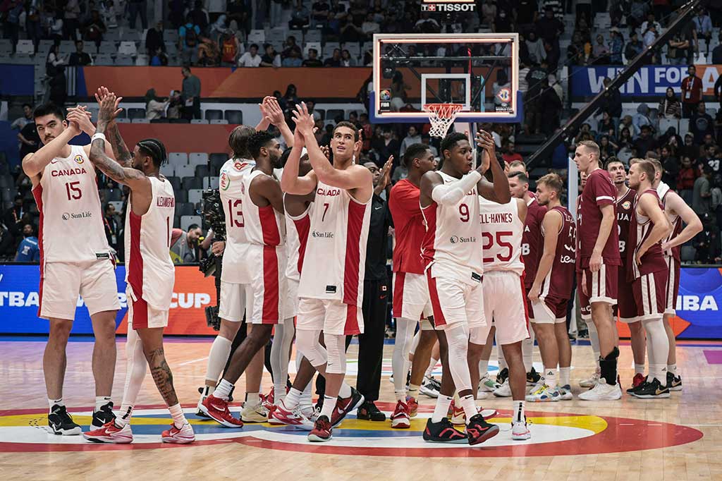 Timnas Bola Basket Kanada menyapu bersih seluruh pertandingan di Grup H dengan kemenangan setelah mengalahkan Latvia dengan skor 101-75 dalam ajang Piala Dunia FIBA 2023 yang digelar di Indonesia Arena Gelora Bung Karno Jakarta, Selasa, 29 Agustus 2023.
