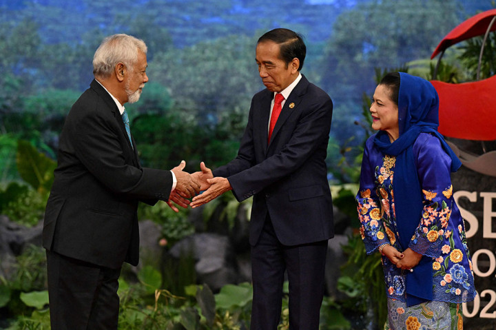 Presiden Timor Leste Xanana Gusmao turut menghadiri KTT ke-43 ASEAN sebagai pengamat.