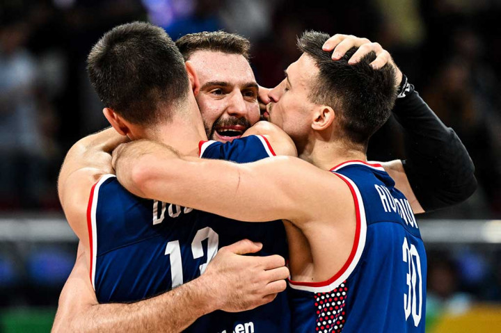 Serbia menembus babak semifinal Piala Dunia FIBA 2023 untuk ketiga kalinya usai mengalahkan Lithuania dengan skor 87-68 dalam laga perempat final, di Mall of Asia Arena Manila Filipina, Selasa, 5 September 2023.